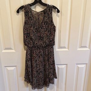 White House Black Market Black and Pink Mini Dress